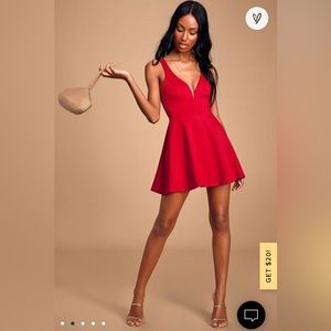 Lulu’s Love Galore Red Skater Dress